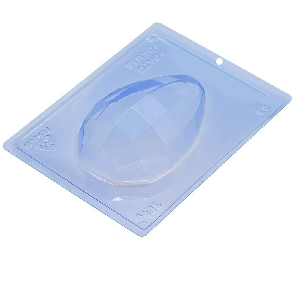 Porto Formas Squared Texture Easter Egg Chocolate Mold – 3-Piece PET Mold