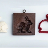 Detailed Bunny Springerle Mold