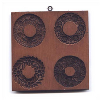 Four Wreaths Springerle Mold