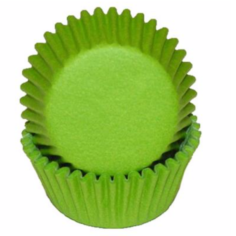 Mini Greaseproof Baking Cups – Bright Green