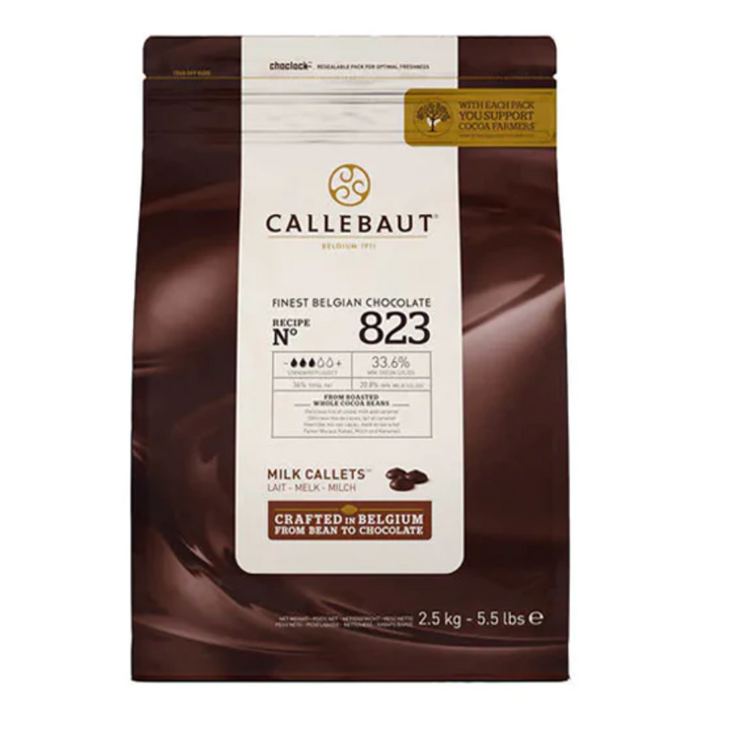 CALLEBAUT - MILK CHOCOLATE 33.6% CALLETS 823-CAU-76 2.5KG