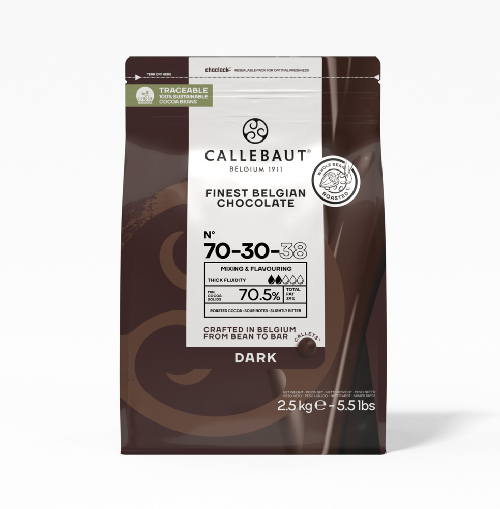Callebaut Dark Chocolate Callets — Recipe N° 70-30-38 | 2.5KG