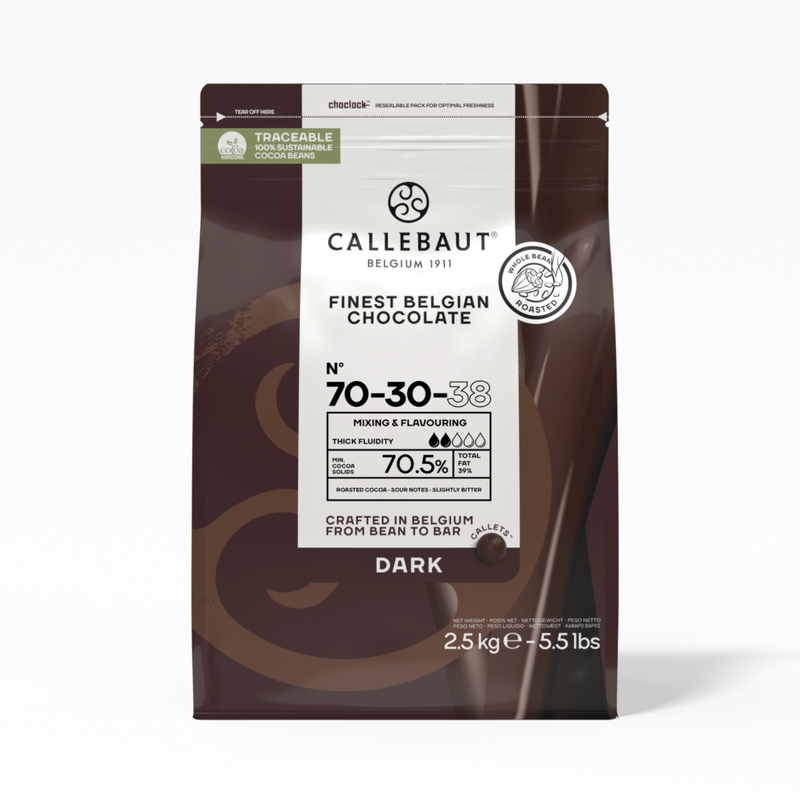 Callebaut Dark Chocolate Callets — Recipe N° 70-30-38 | 2.5KG