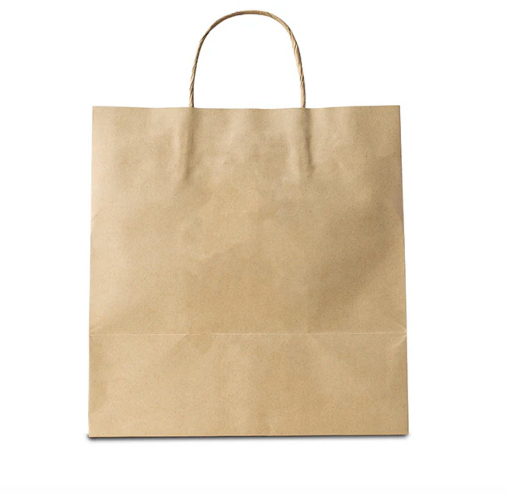 Kraft Paper Rope Handle Shopping Bag 13×8×13 in