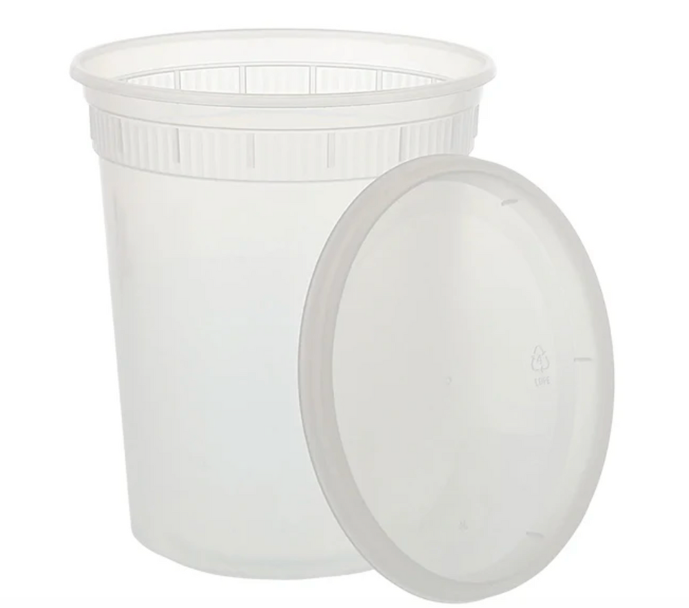 32oz Clear Deli Round Container with Lid