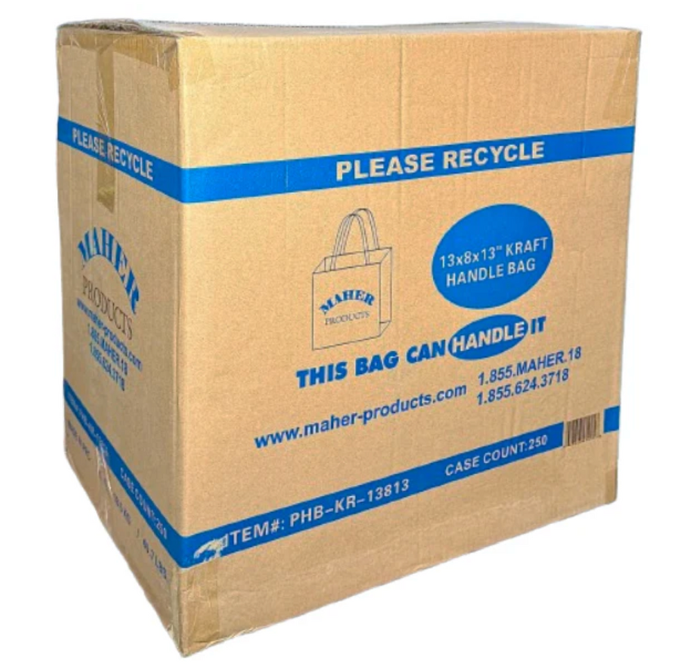Kraft Paper Rope Handle Shopping Bag 13×8×13 in