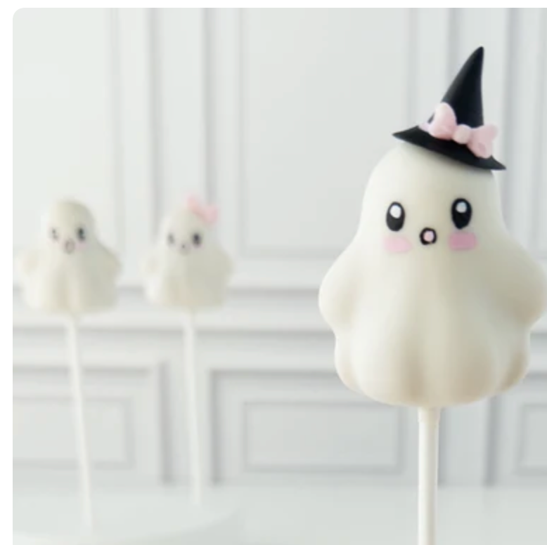 Ghost Cake Pop Mold – 3D Halloween Mold