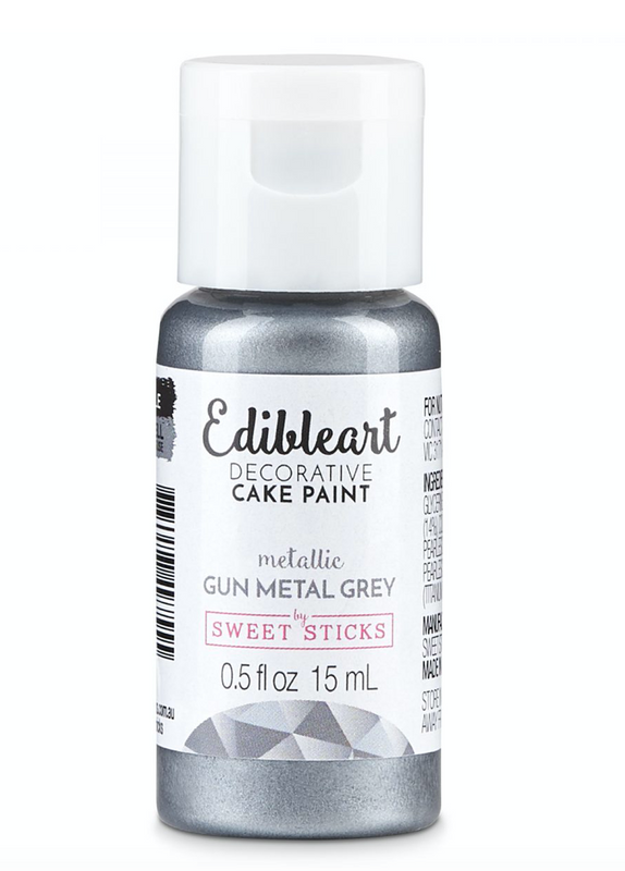 Gun Metal Grey 15mL - Edible Art Decorative Paint