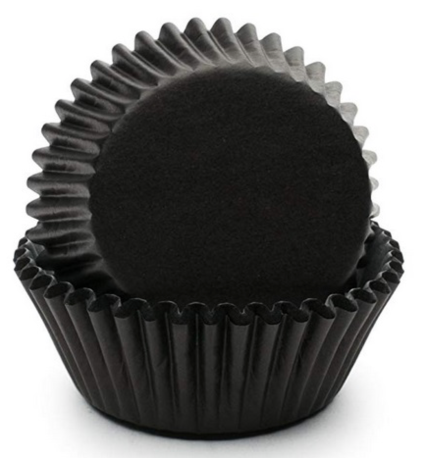 Black Foil Cupcake liners – standard size