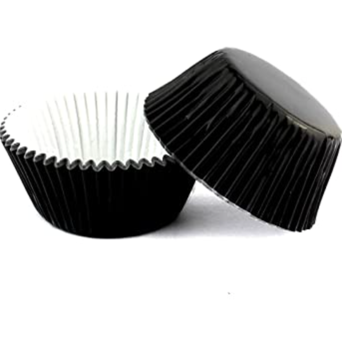 Black Foil Cupcake liners mini size Deliciae