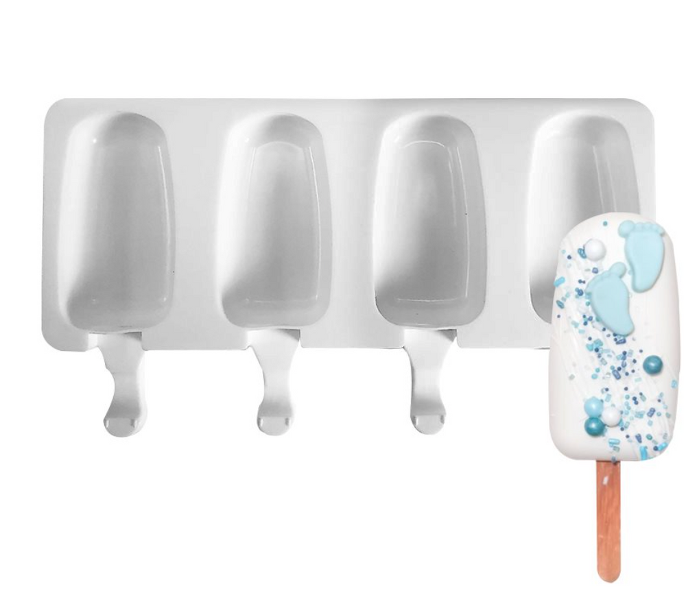 Silicone Mold for Ice Cream Pops,Premier Shape-4 Cavity