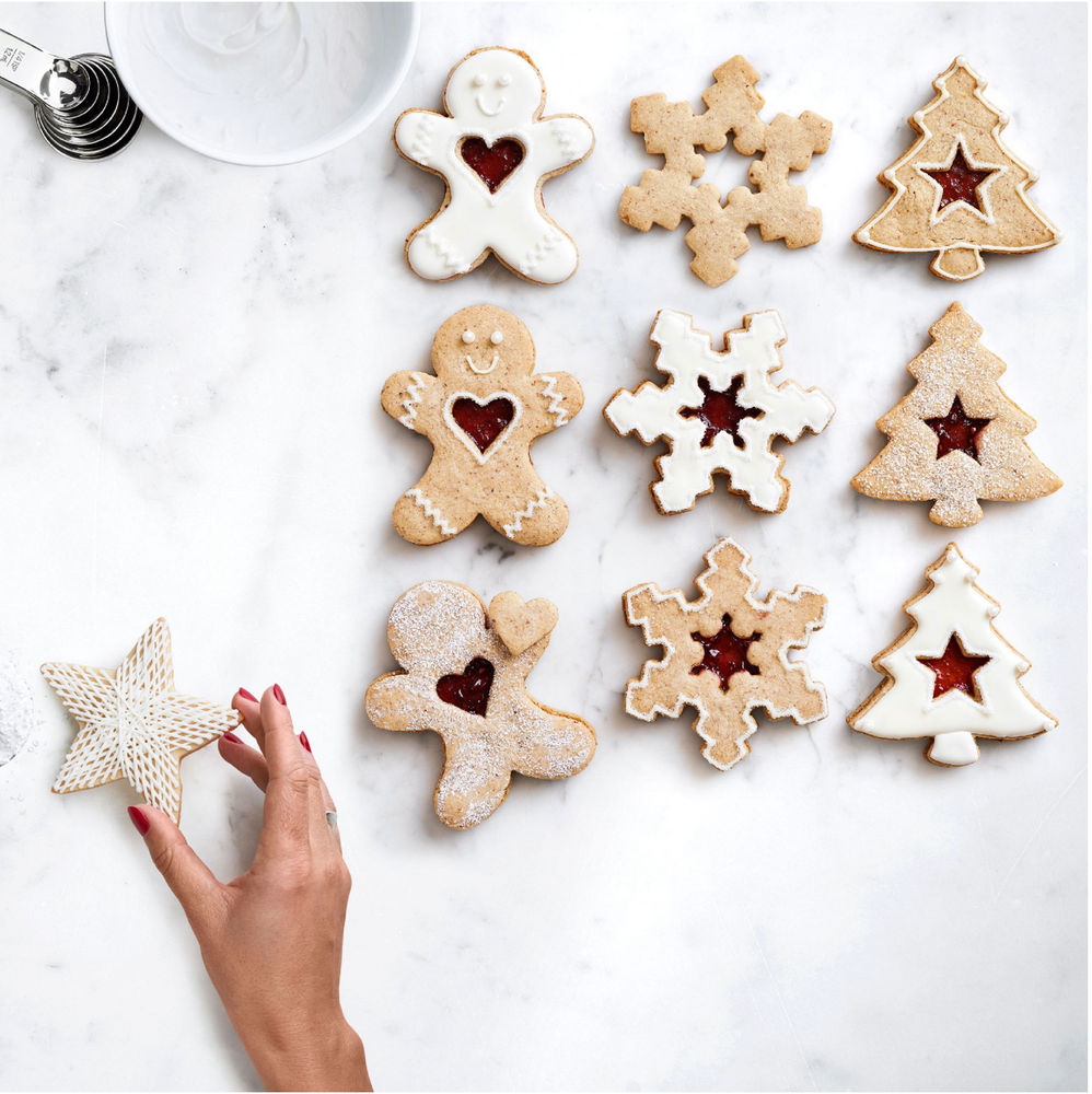 Williams Sonoma Holiday Linzer Cookie Cutters, Set of 4