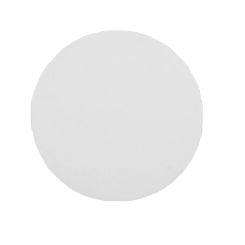 Single White Round Cake Boards - 1/4 " thick