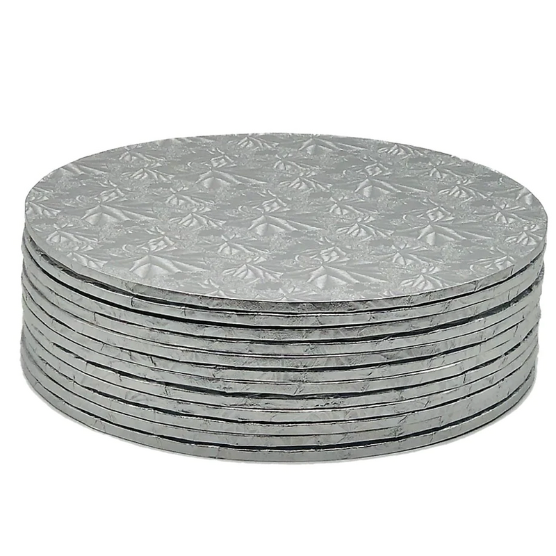 Bulk Silver Round 1/4 " thick Cake Boards - pack of 12