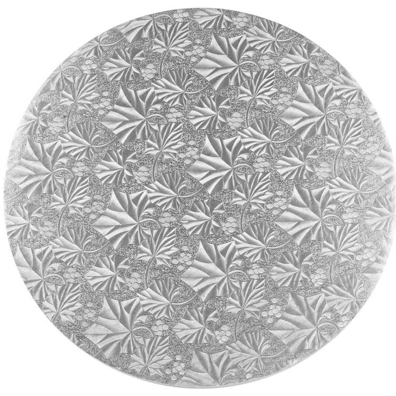 SINGLE Silver Round Cake Boards - 1/4 " thick