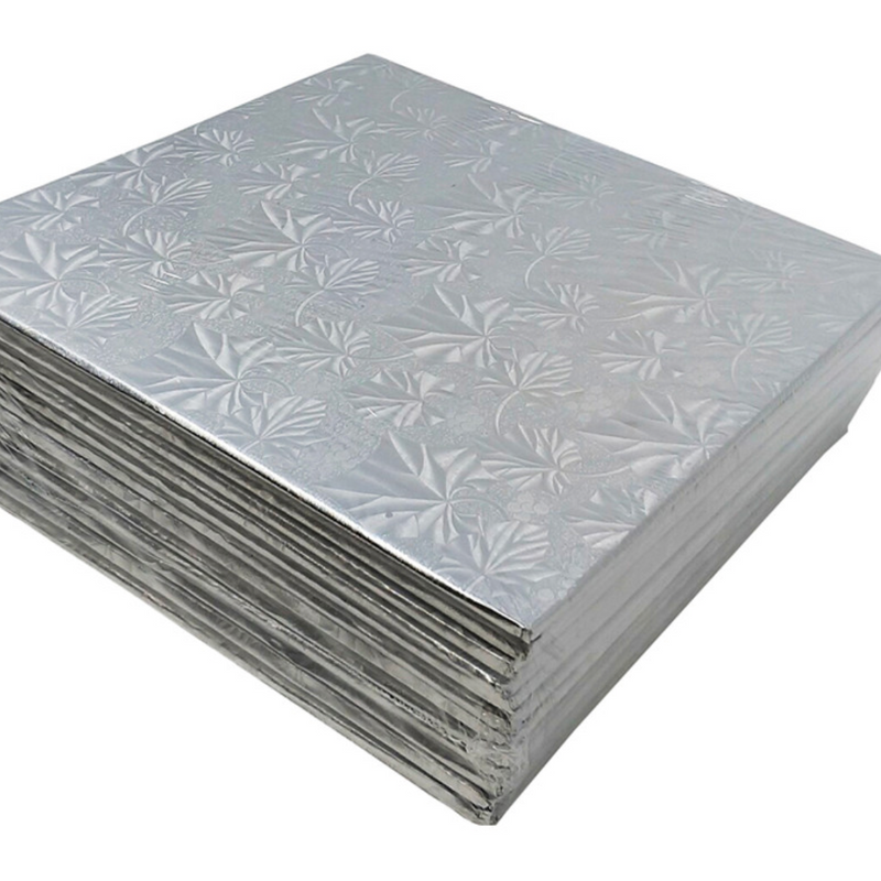 Bulk Silver Square 1/4 " thick Cake Boards - pack of 12