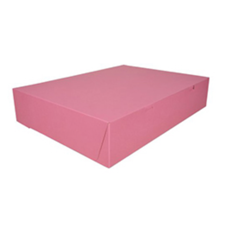 Pink Cake Box 14 x 10 x 4 Inch  - fits 12 Cupcakes or 24 mini cupcakes