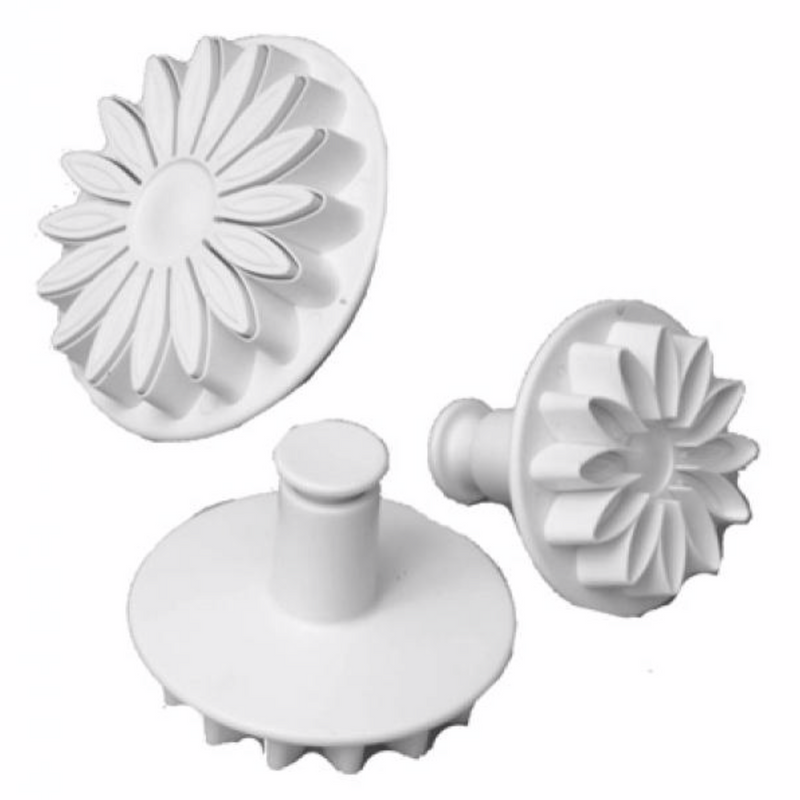 PME Sunflower, Gerbera & Daisy Plunger Cutters – Set of 3