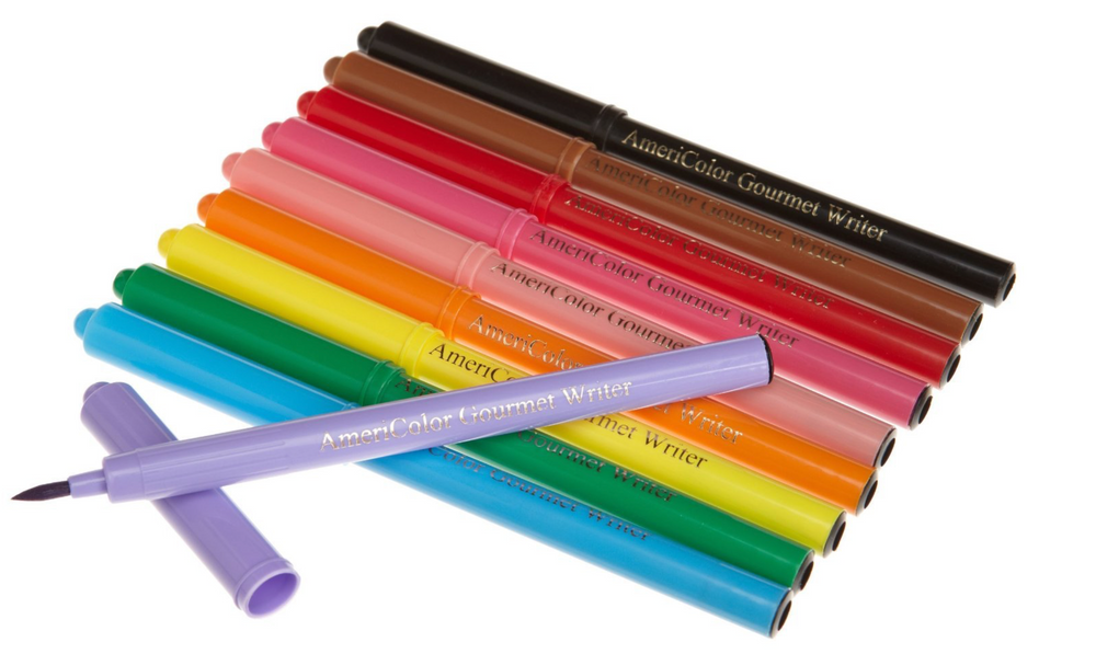 Americolor Gourmet Writer Food Decorator Pens, Assorted Colors, Set of 10