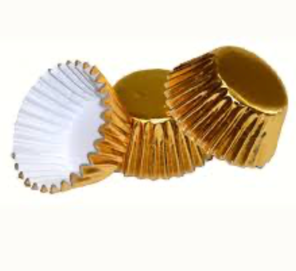 Gold Foil Cupcake liners – mini size
