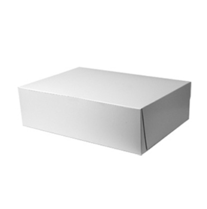 White Box 14 x 10 x 5 Inch  - Quarter slab cake box/ fits 12 Cupcakes or 24 mini cupcakes